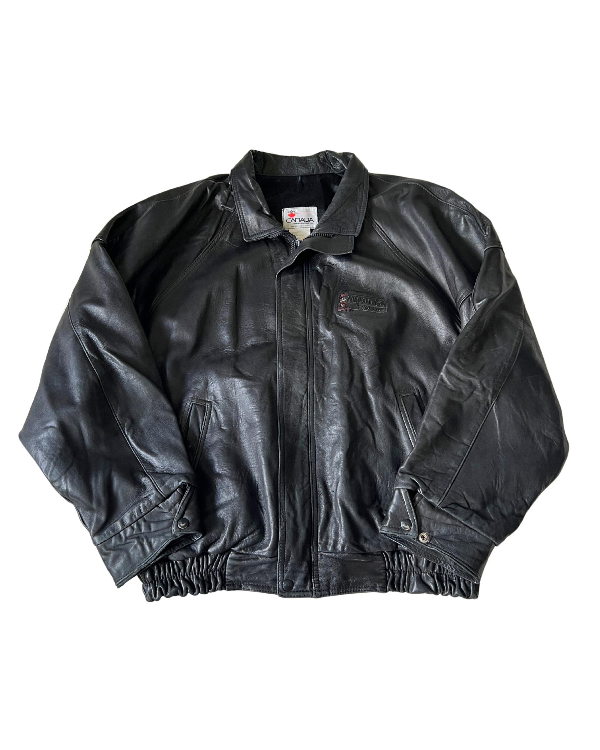 Oxy Leather Bomber