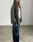Eloise Leather Bomber