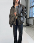 BRN Vegan Leather Bomber