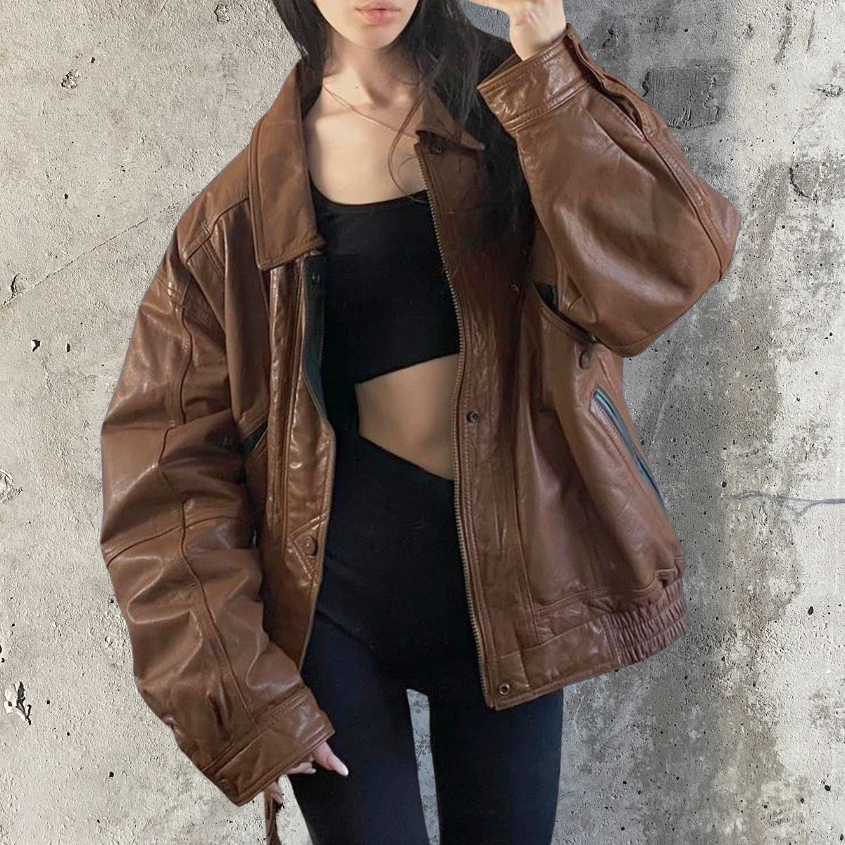 Cricketeer Vintage Leather Bomber