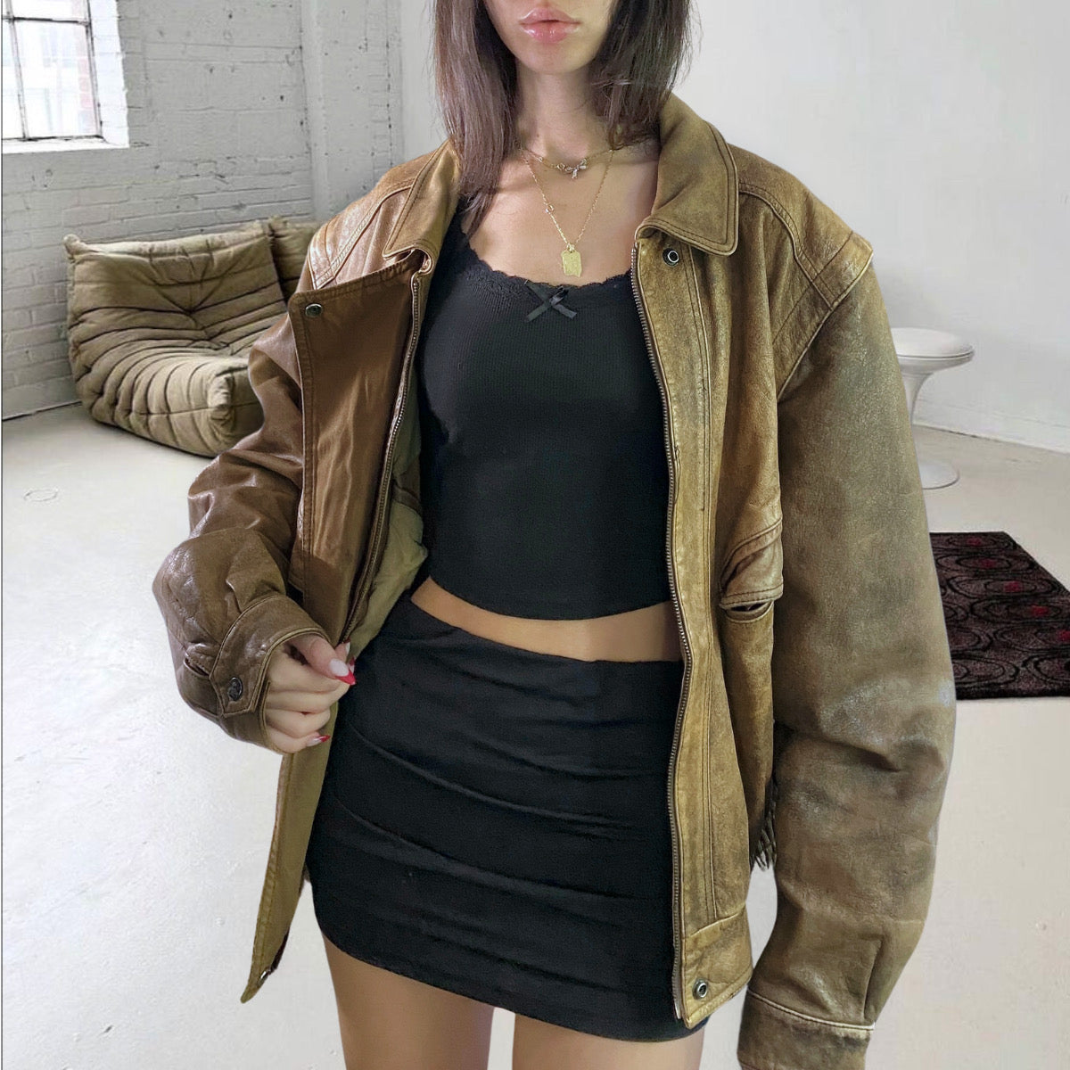 Sand Leather Bomber