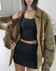 Sand Leather Bomber