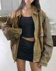 Sand Leather Bomber