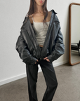 Retty Leather Bomber