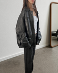 Retty Leather Bomber