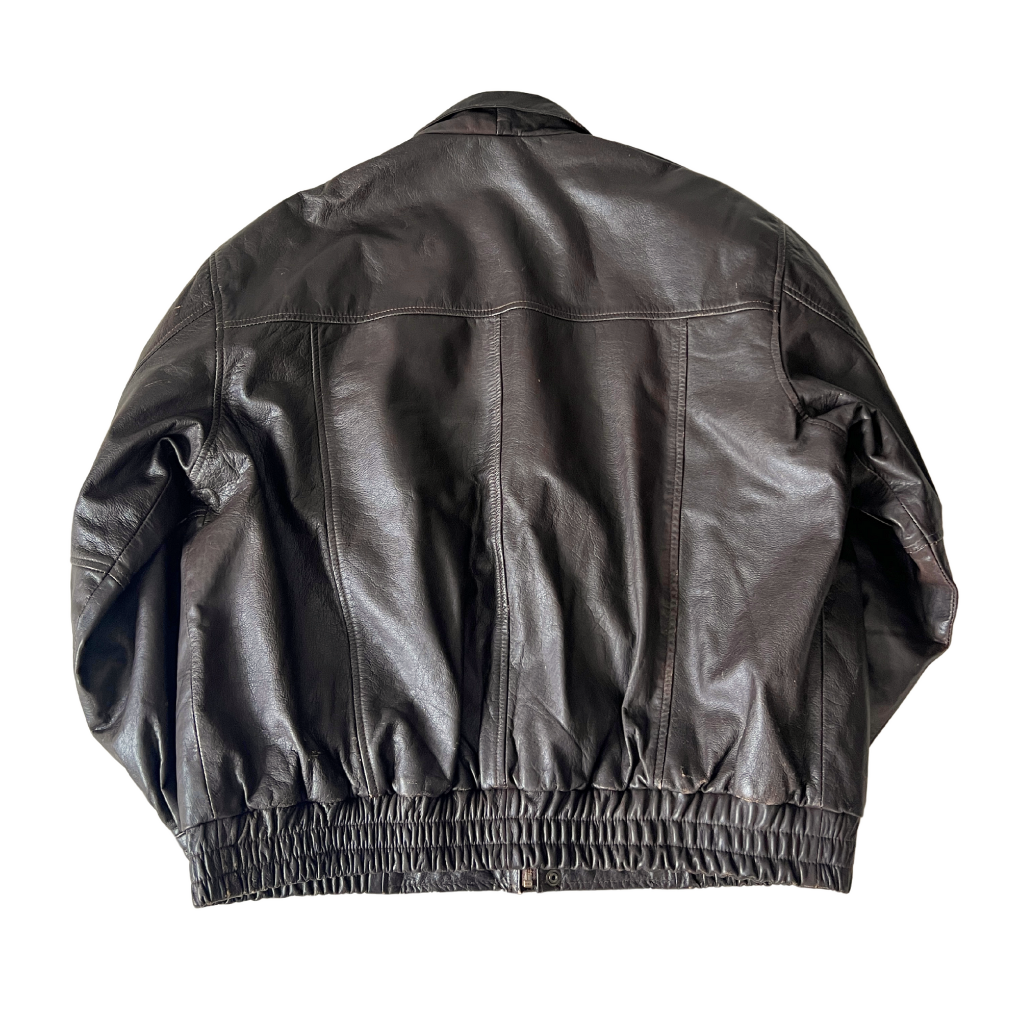 Auburn Leather Bomber