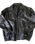 Onyx Leather Bomber