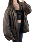 Christopher Rand Leather Bomber