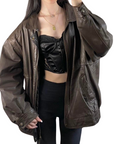 Christopher Rand Leather Bomber