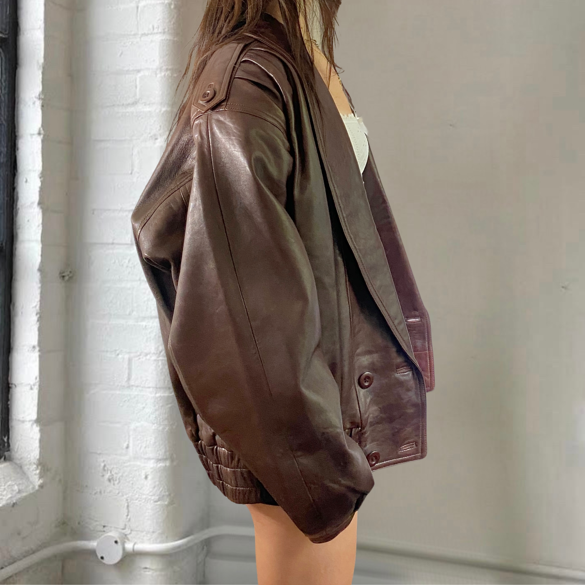 Fancy Leather Bomber