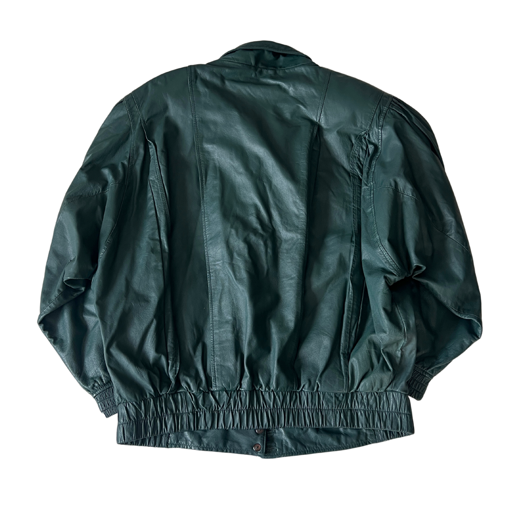 Forest Leather Bomber