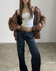 Lucy Leather Bomber