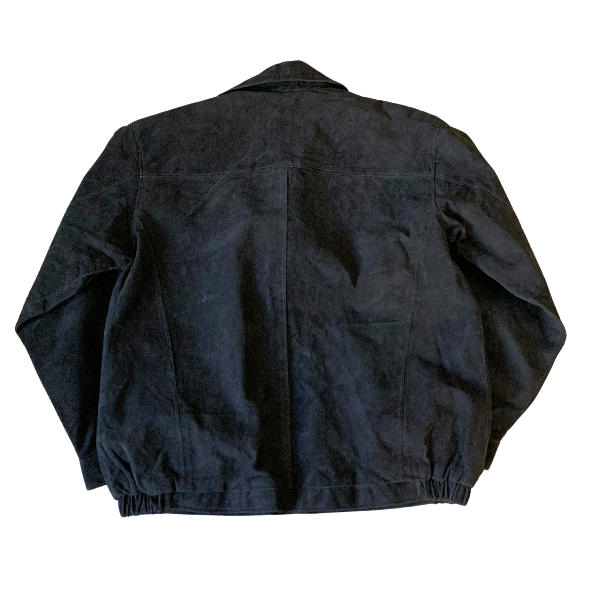 Black Suede Bomber