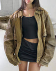 Sand Leather Bomber