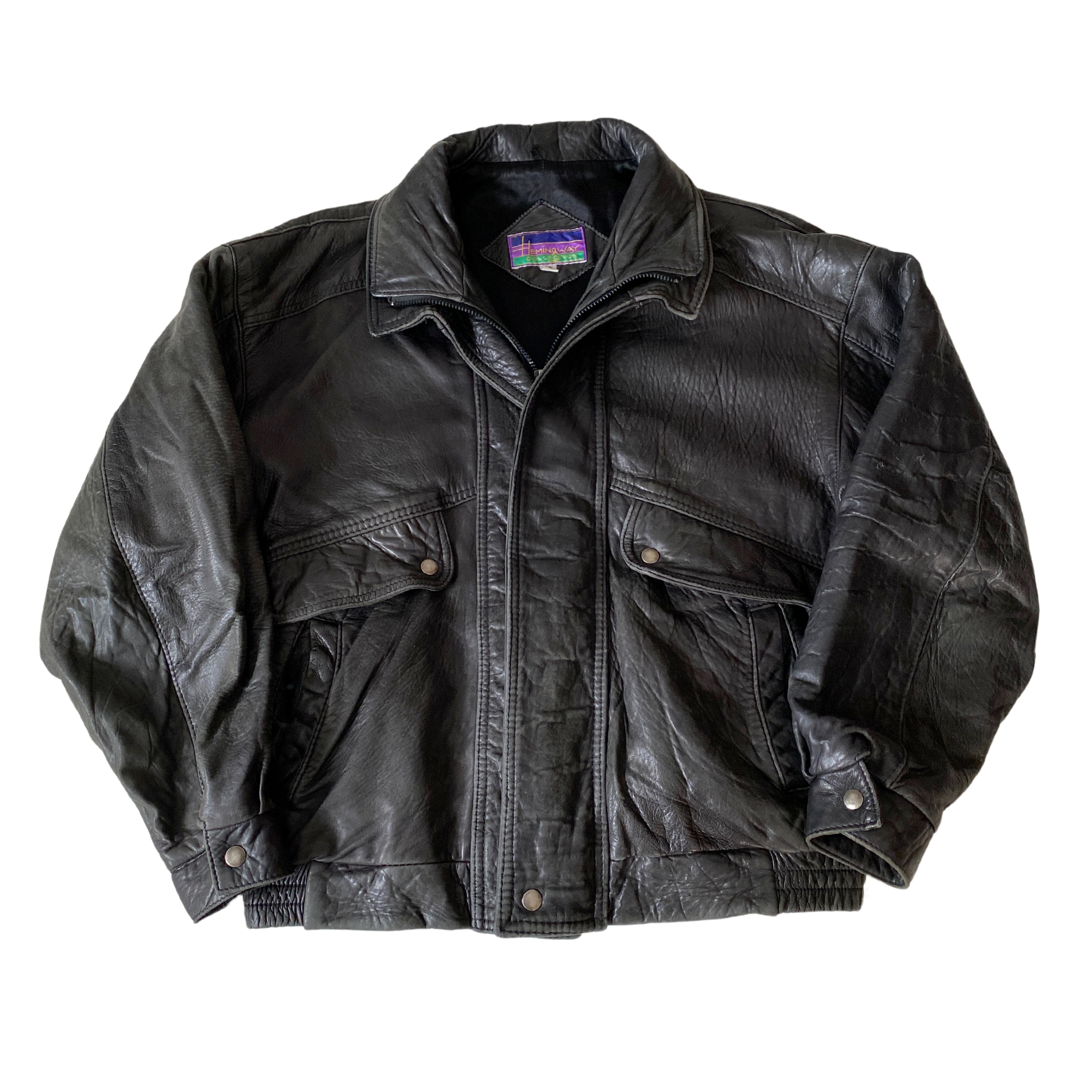 Hemingway Leather Bomber