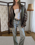 Bernardo Leather Bomber