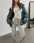 Riley Leather Bomber