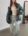Riley Leather Bomber