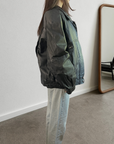 Riley Leather Bomber