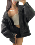 Carlo Leather Bomber