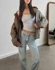 Claud Leather Bomber