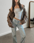 Claud Leather Bomber