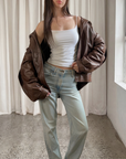 Barrel Leather Bomber