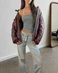 Martini Leather Bomber