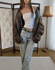 Bernardo Leather Bomber