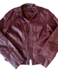 Plum Leather Jacket