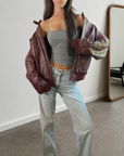 Martini Leather Bomber