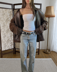 Bernardo Leather Bomber