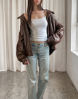 Barrel Leather Bomber