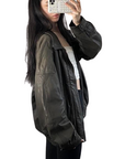 London Fog Leather Bomber