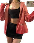 Pink Leather Jacket