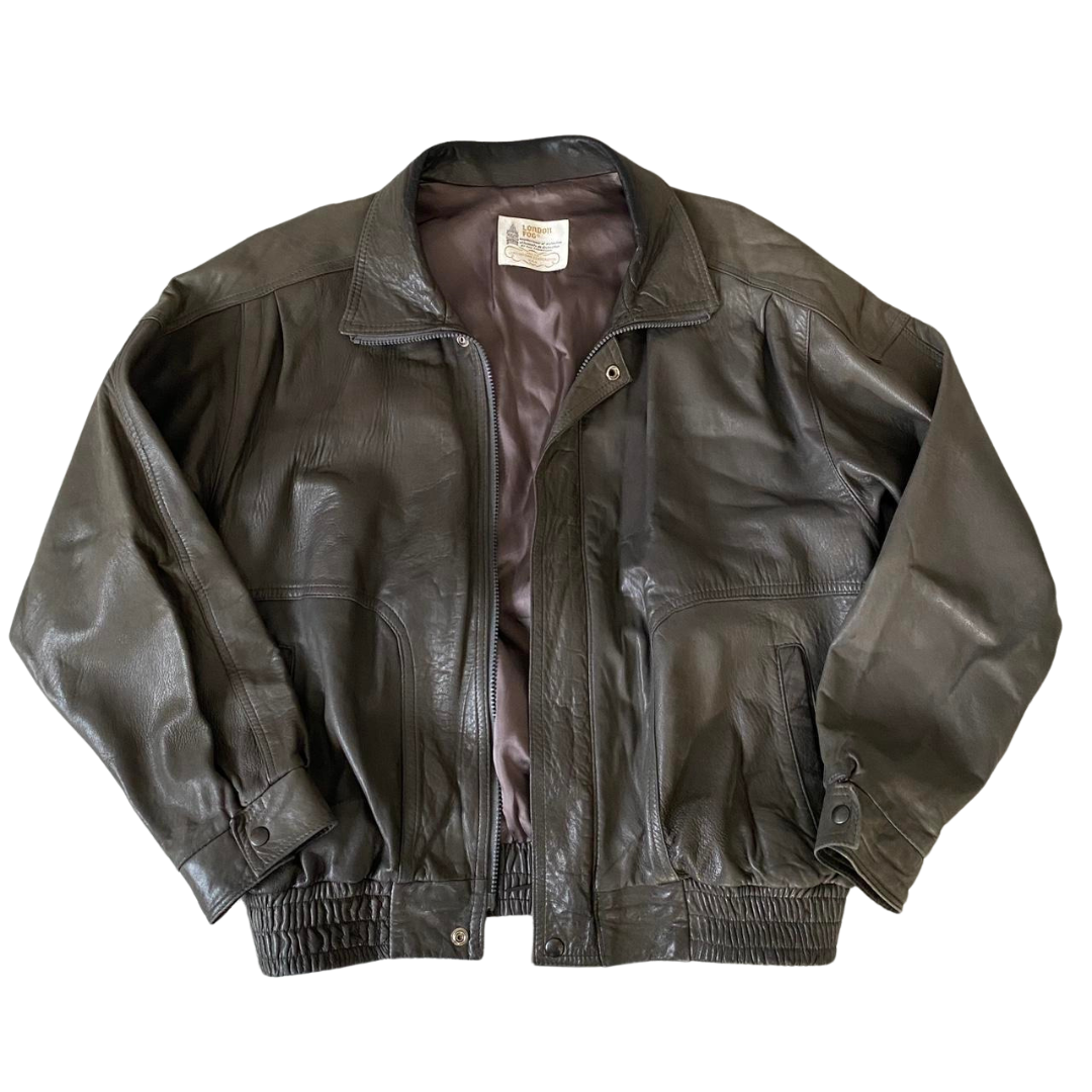 London Fog Leather Bomber