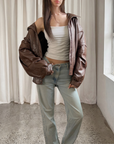 Barrel Leather Bomber