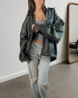 Dockers Leather Bomber