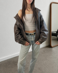 Ester Leather Bomber