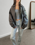 Lois Leather Bomber