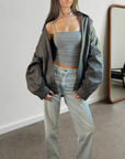 Lois Leather Bomber