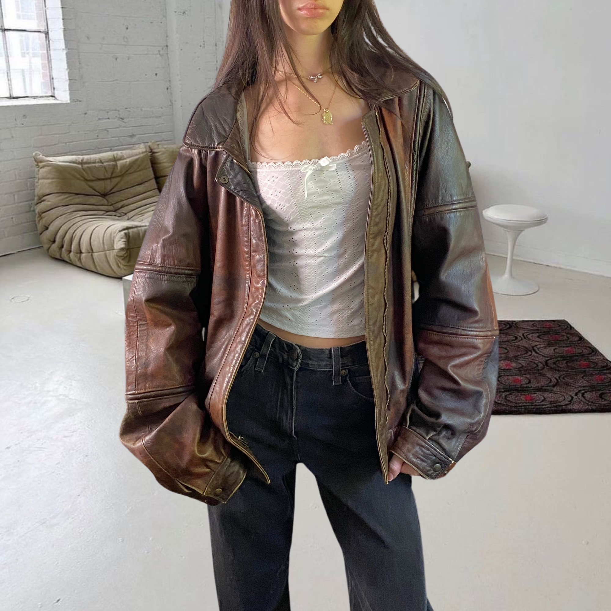 Rusty Leather Bomber