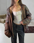 Rusty Leather Bomber