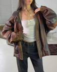 Rusty Leather Bomber