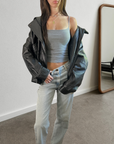 Mirage Leather Bomber