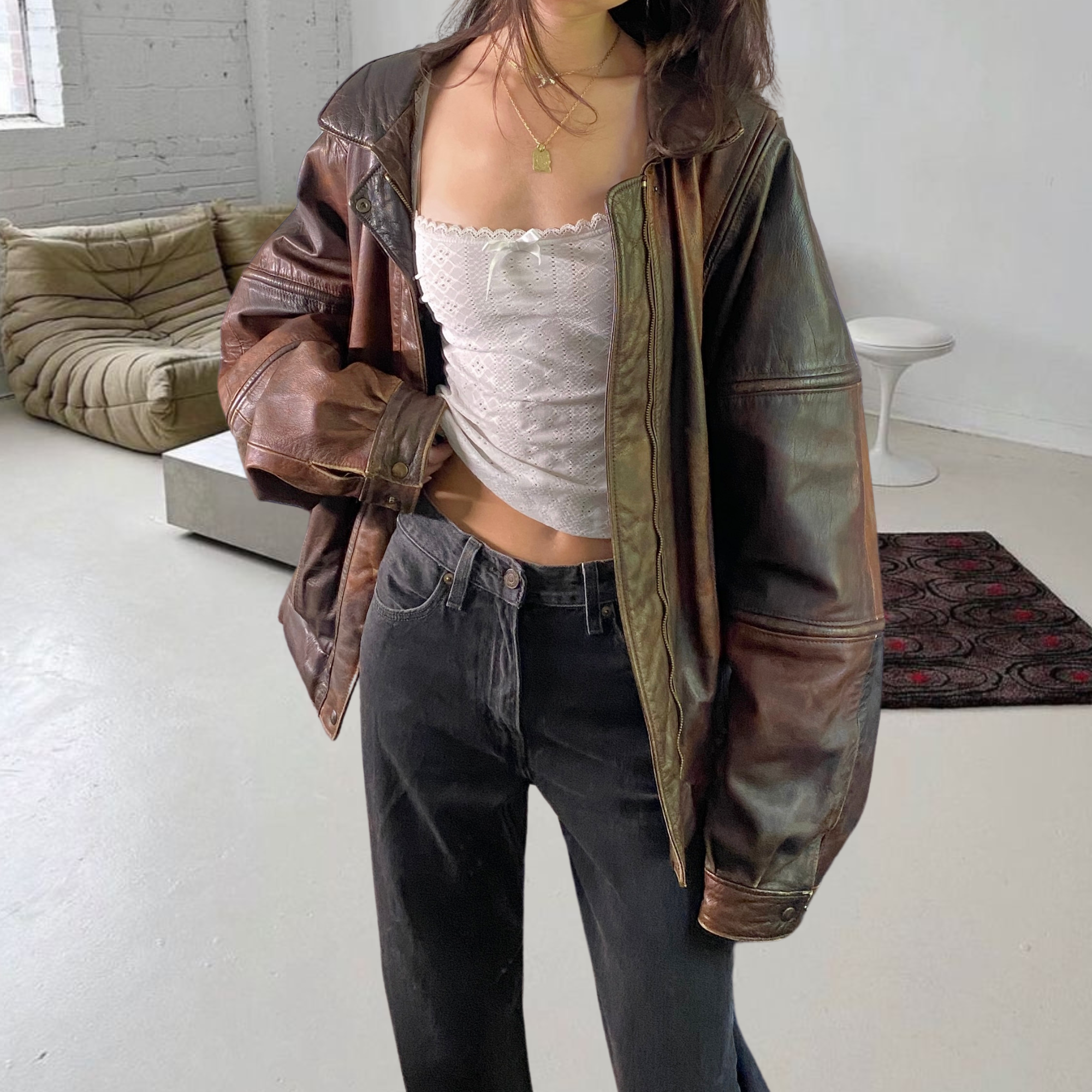 Rusty Leather Bomber