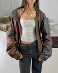 Rusty Leather Bomber