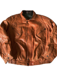 Ginger Leather Bomber