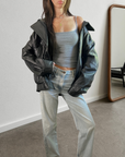 Mirage Leather Bomber