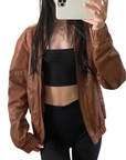 Siena Leather Bomber